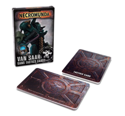 NECROMUNDA: VAN SAAR GANG TACTICS CARDS.