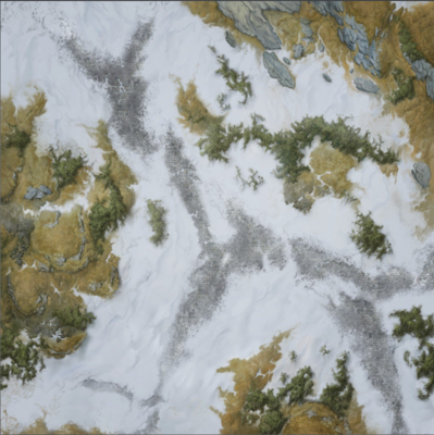 Elder Scrolls - 3x3 Double Sided mat Ruins Wilderness